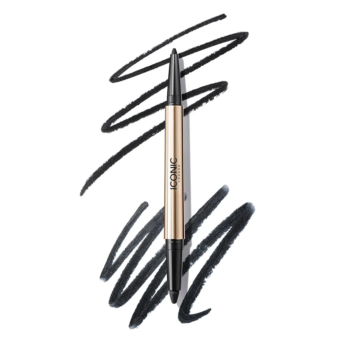 ICONIC_Kajal_MIDNIGHT-BLACK-with-Swatch-1500x1500 أيكونيك لندن - سموكي آي ديو كاجال-جونيبر جرين - 0.85 جم - الصورة 1