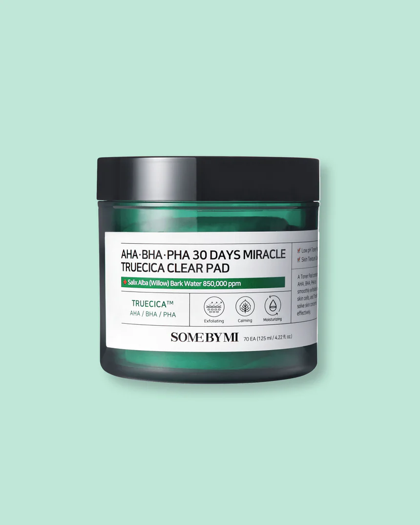 Soko-Glam-PDP-AHA-BHA-PHA-30-DAYS-MIRACLE-TRUECICA-CLEAR-PAD-01_860x سم باي مي آها-با-فا، 30 دايز ميراكل تروسيكا، فوط صحية شفافة، 70 قطعة - الصورة 1
