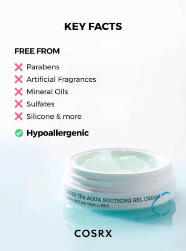 ي كريم جل مهدئ COSRX Hydrium Green Tea Aqua - 50 جم - الصورة 3