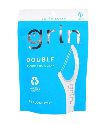 خيط تنظيف الأسنان المزدوج جرين دبل توايس بيك أزرق 75 قطعة